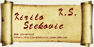 Kirilo Steković vizit kartica